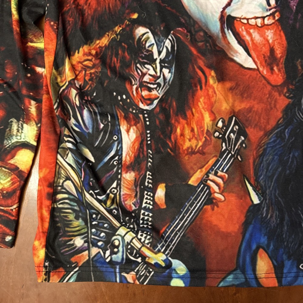 Long Sleeve KISS Band Shirt Size XL