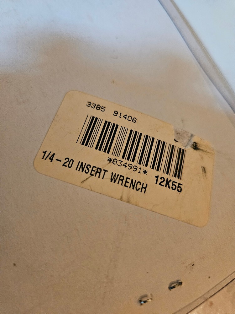 T-Wrench 1/4-20 Insert Wrench Manually Install Threaded Inserts 12K55 New