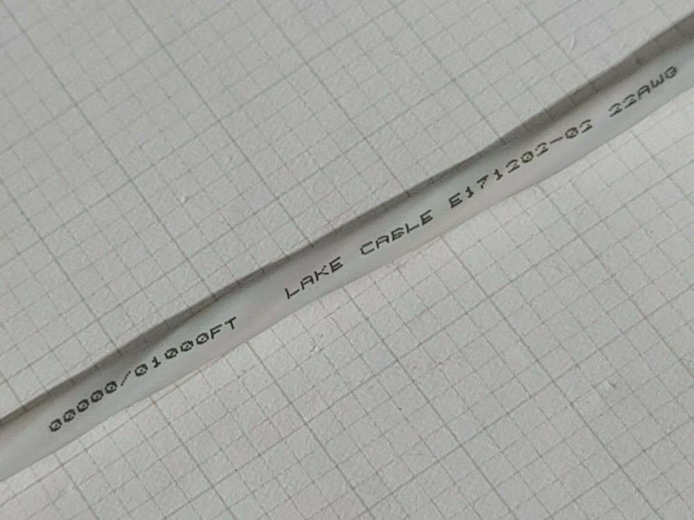 Lake Cable P2212C 22/12C Plenum Control/Communications Cable CMP White /50ft