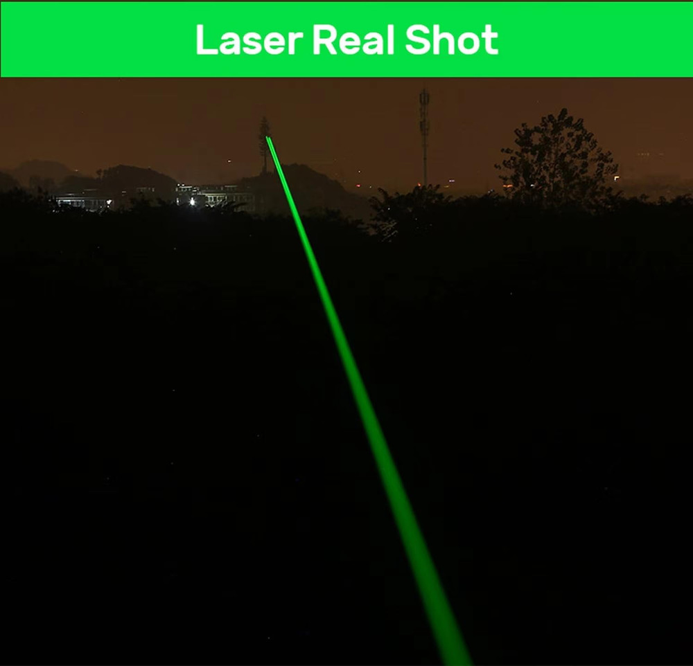 Rechargeable Green Laser Pointer - High Power, Long Range Laser with One-Touch S