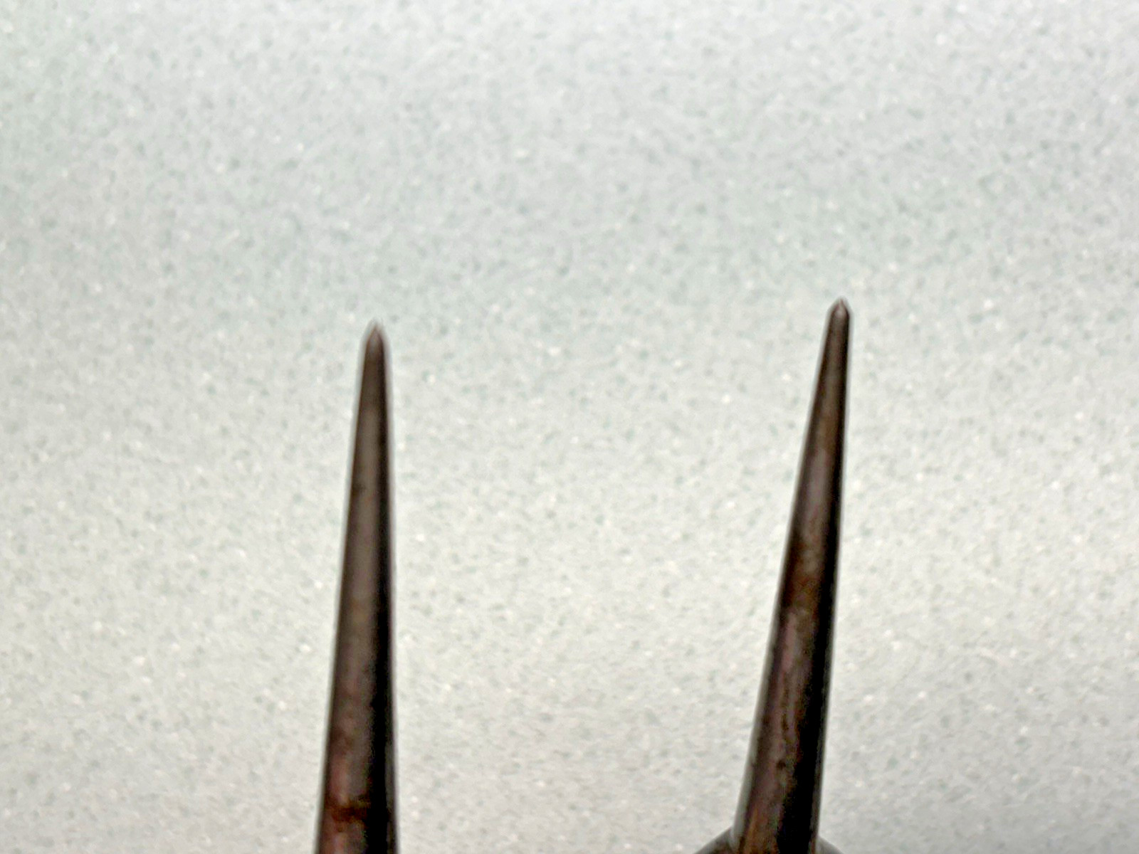 Pair Of Vintage 5 1/2" Trammel Points Unmarked Steel Points hand made NICE brass