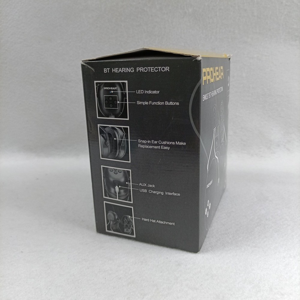 PROHEAR EM037 Bluetooth Hearing Protection Earmuffs NIOB Missing Screw
