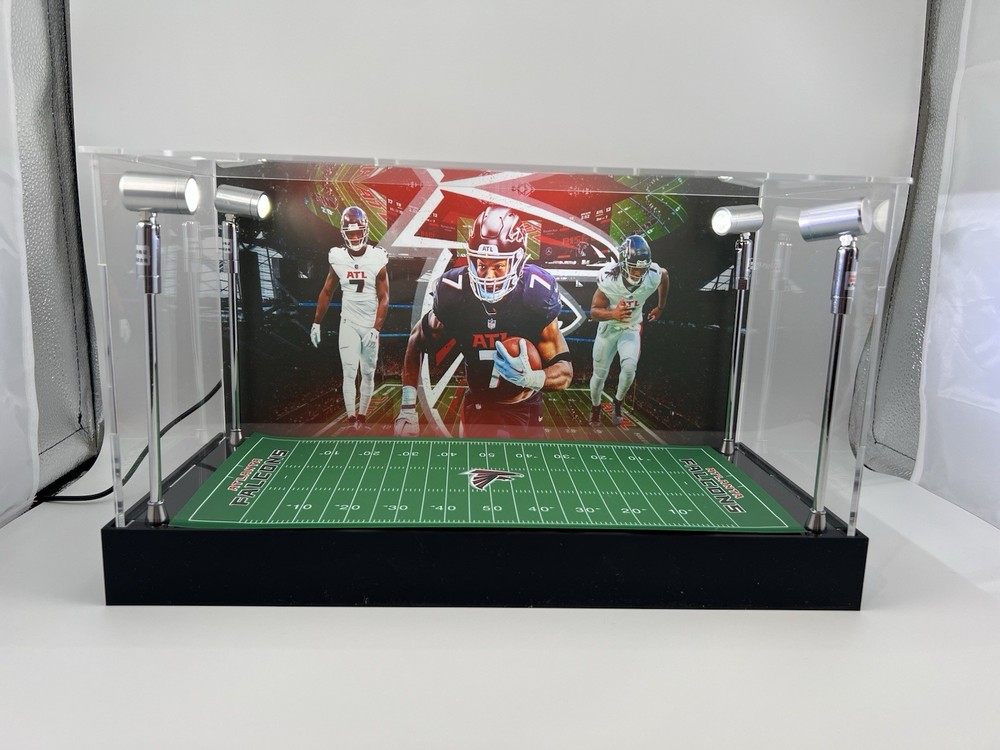 Bijan Robinson - Falcons - Custom 2 Mini Helmet Display Case W/ LED Lights