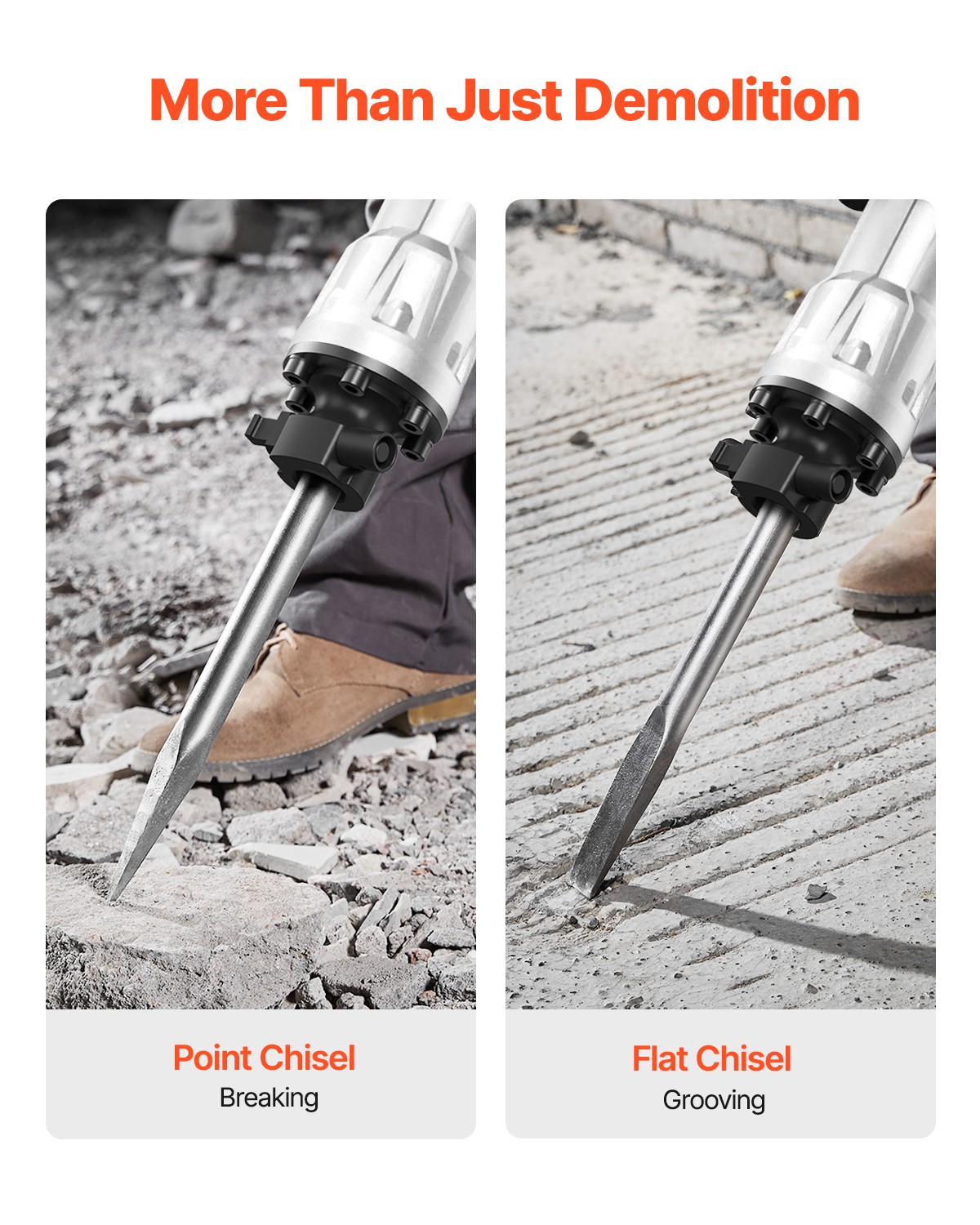 VEVOR 3500W Demolition Jack Hammer Concrete Breaker, Black