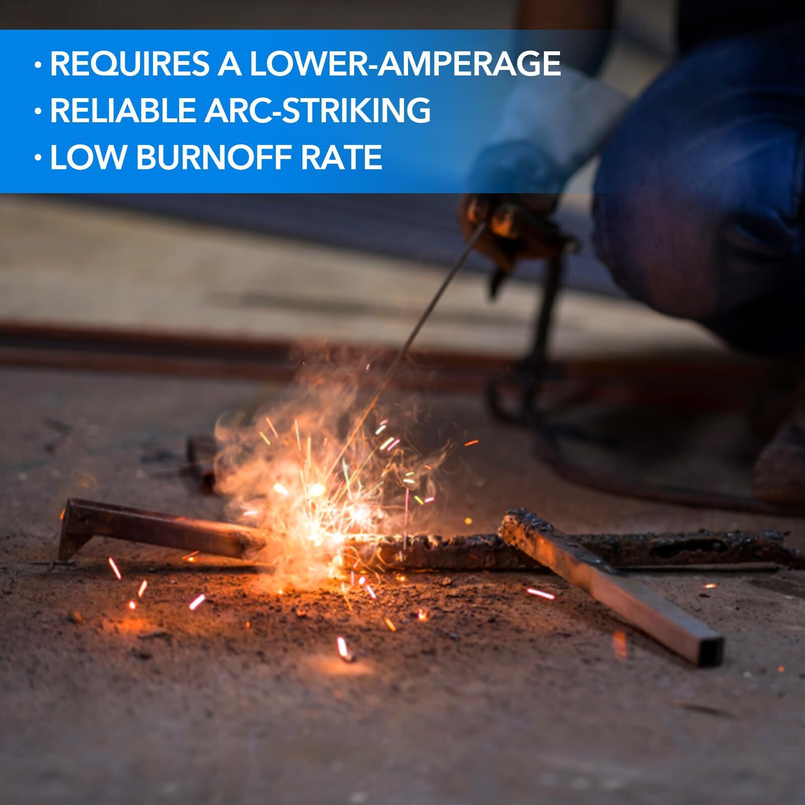 3/32" J422 Carbon Steel Welding Rods, Stick Electrodes for All Position, 1LB Pac