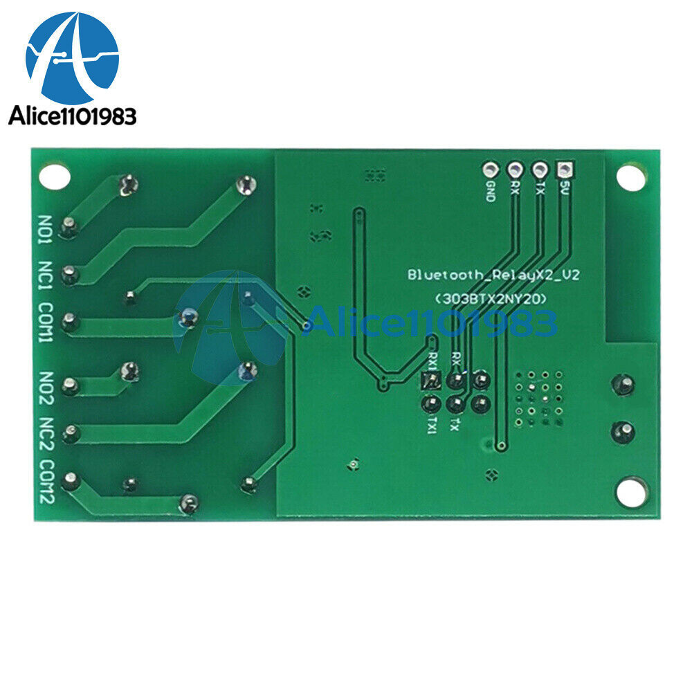 DC 12V 2CH Bluetooth Relay Module Smart Home Mobile APP Remote Control Switch