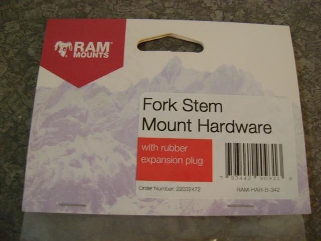RAM-HAR-B-342 RAM Mount Aluminum Motorcycle Fork Stem Hardware Pack