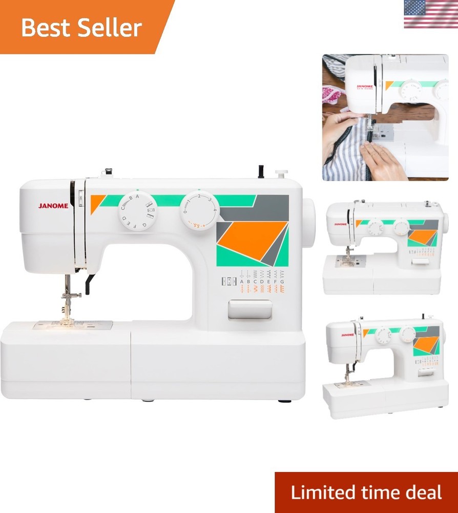 Elegant MOD-15 Sewing Machine with Adjustable Stitch Length & Top Loading Bobbin