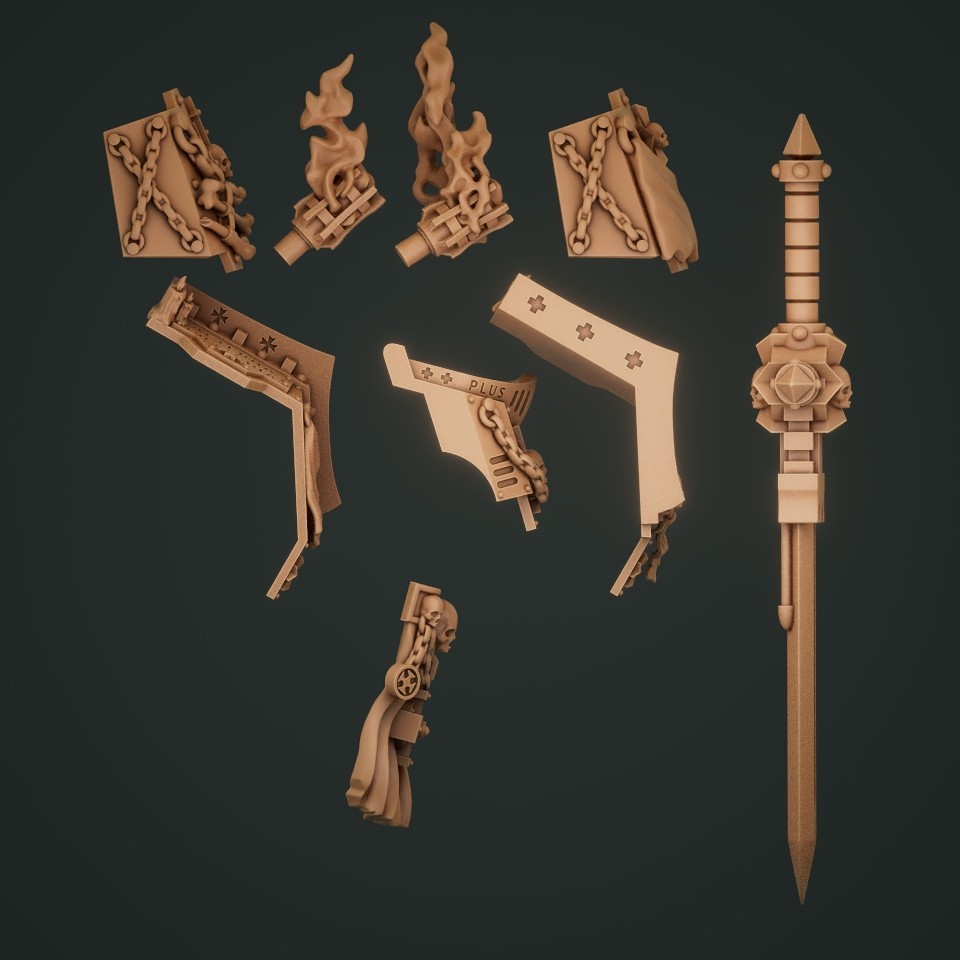 Templar Crusaders Dreadnought Upgrades (Brutalist, Redemption)