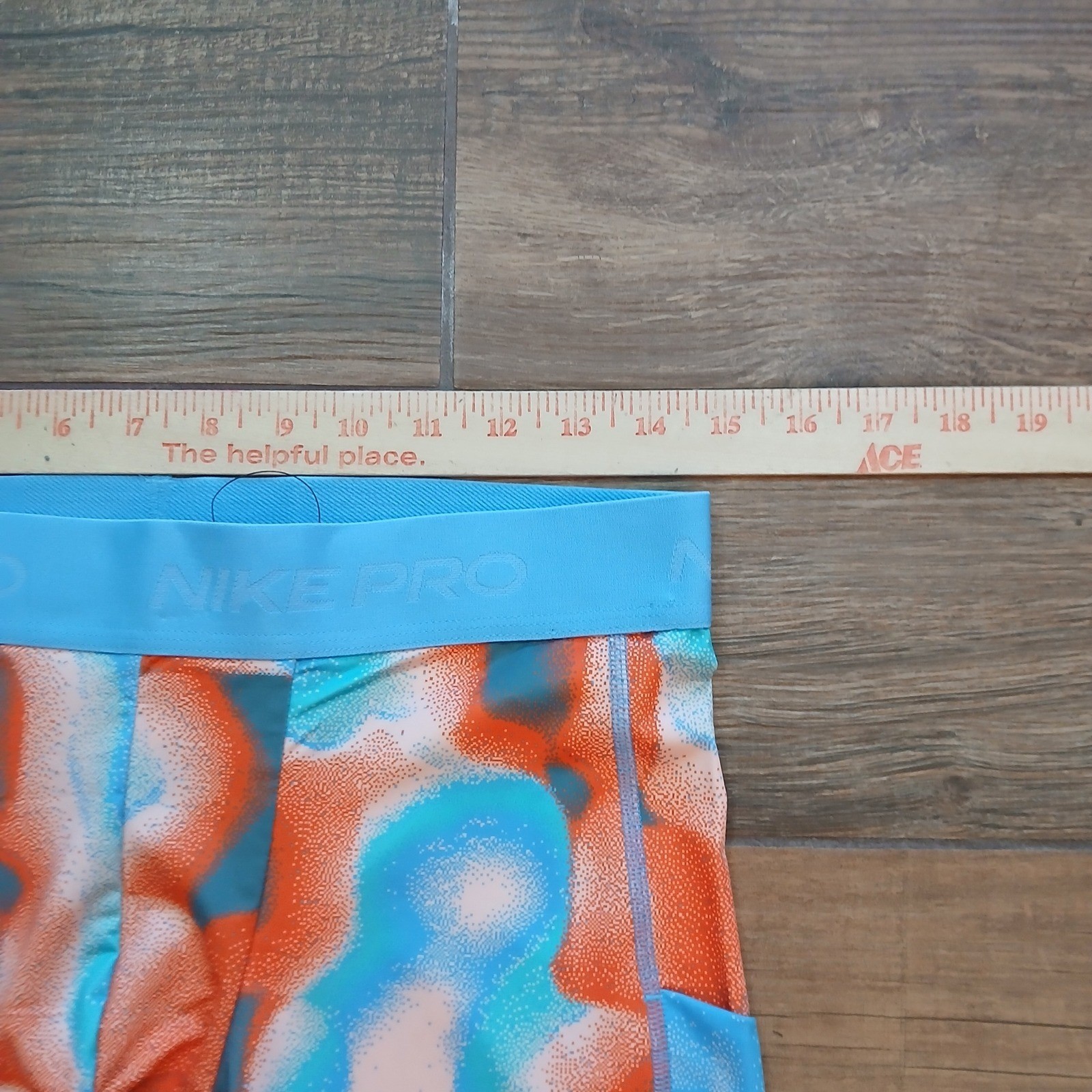 Nike Pro Compression Shorts Mens Large Coral Blue Tight Fit Training Dri Fit *