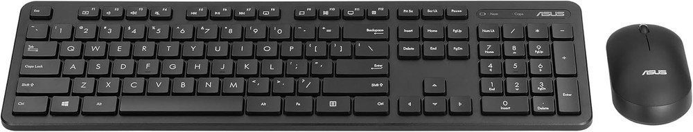 ASUS Wireless Keyboard and Mouse Set CW100 Black Copilot+