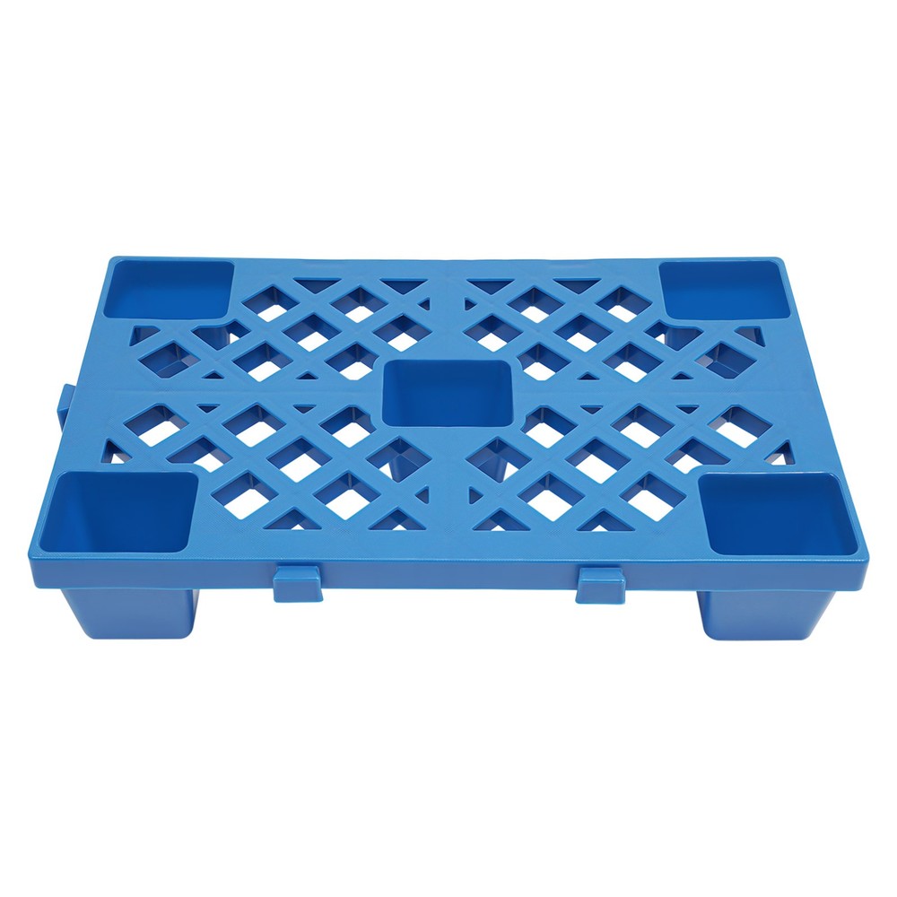 4pcs Blue Pallets Moisture-proof Floor Pallet Rectangular Breathable Grid Pallet