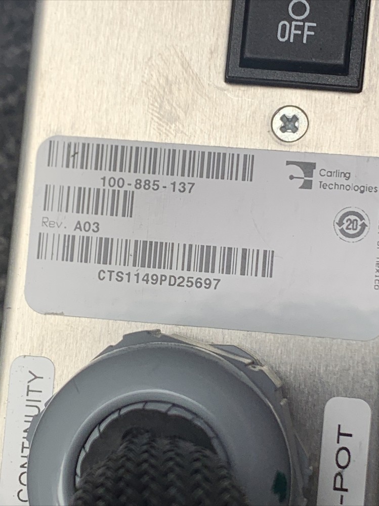 Used CARLING TECHNOLOGIES E242543 Power Distribution Unit 100-885-137