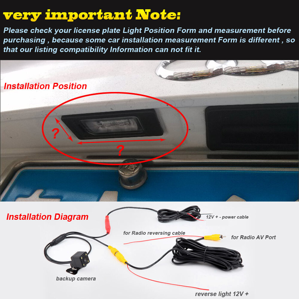 Car reverse Camera for BMW 3er E30 5er E12 E28 6er E24 7er E23 E26 63261354665