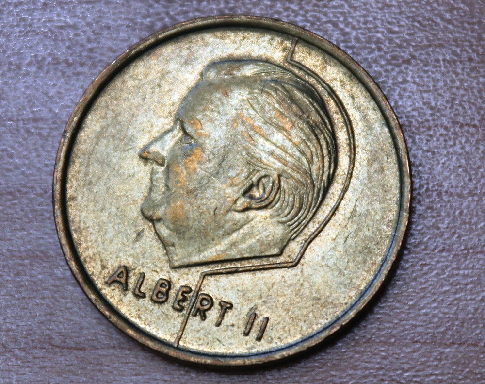 1994 Belgium 5 Francs Dutch text