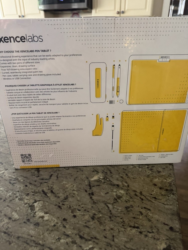 Xencelabs Pen Tablet Medium Tablet Sleeve 3 Button Pen Wireless Dongle Adapter