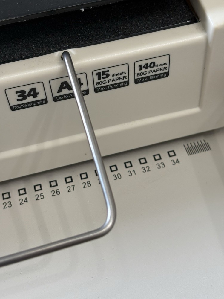 MAKEASY WireBind BM-W15 Wire Binding Machine 3:1 A4 34 Hole Punch Manual