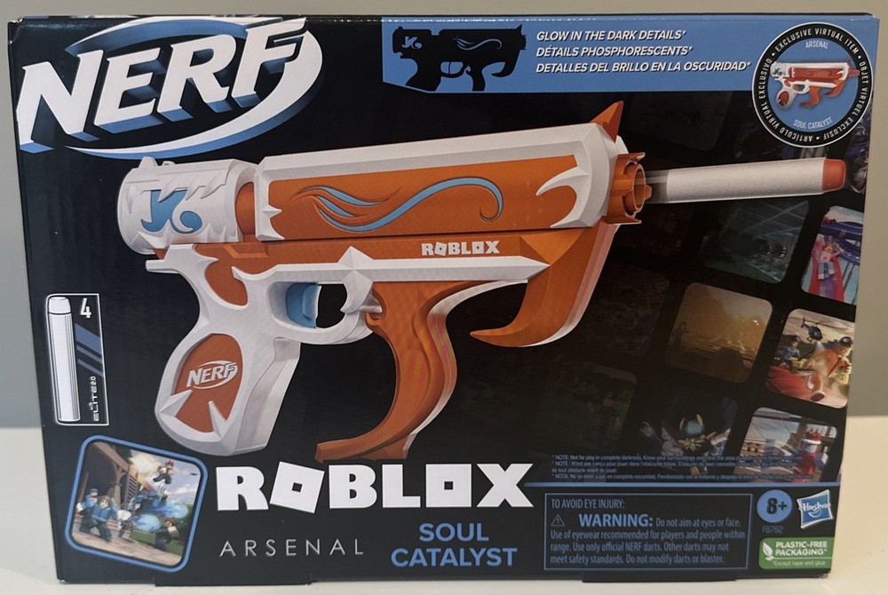 Nerf Roblox Arsenal: Soul Catalyst Dart Blaster, Includes Code to Redeem