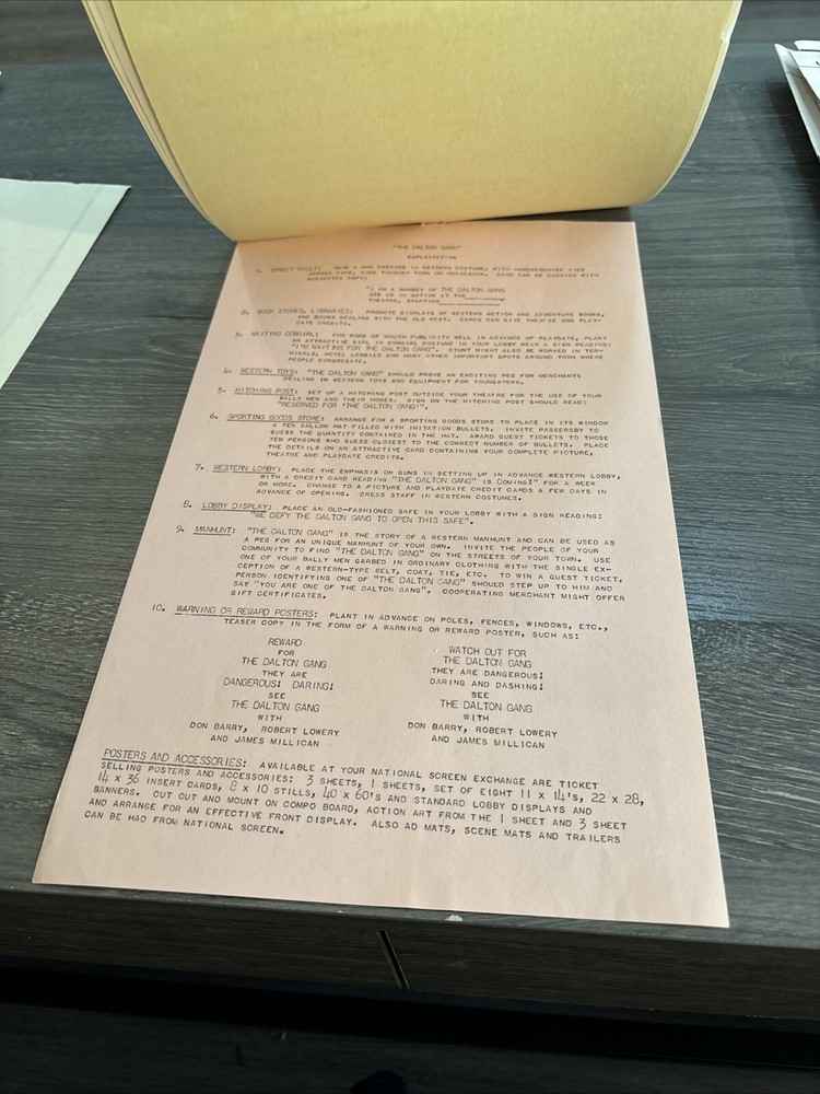 1949 The Dalton Gang Script Not Complete (G)