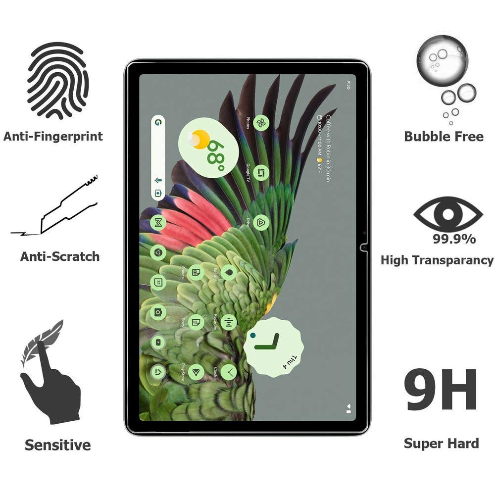 (2Pack) Apolosign EM101A 10.1" Android 13 Tablet Screen Protector Tempered Glass