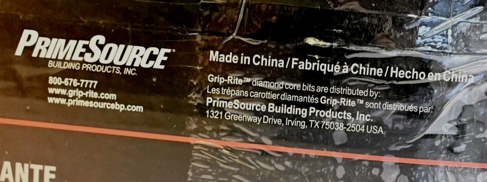 5" / 12.7cm Grip Rite ComboPro Diamond Core Bit Dry Use Only GRCPB500D