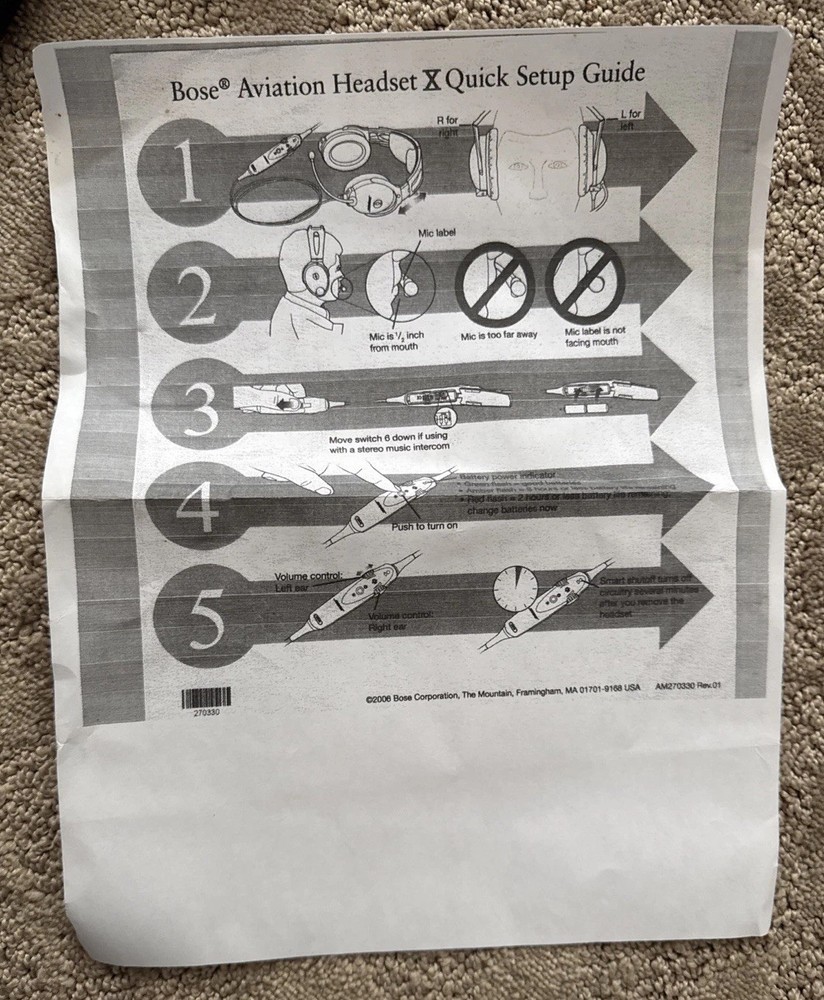 Bose X Aviation Headset with Case