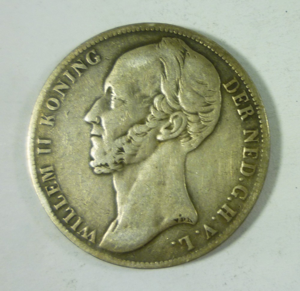 1848 NETHERLANDS 1 Gulden Silver Coin