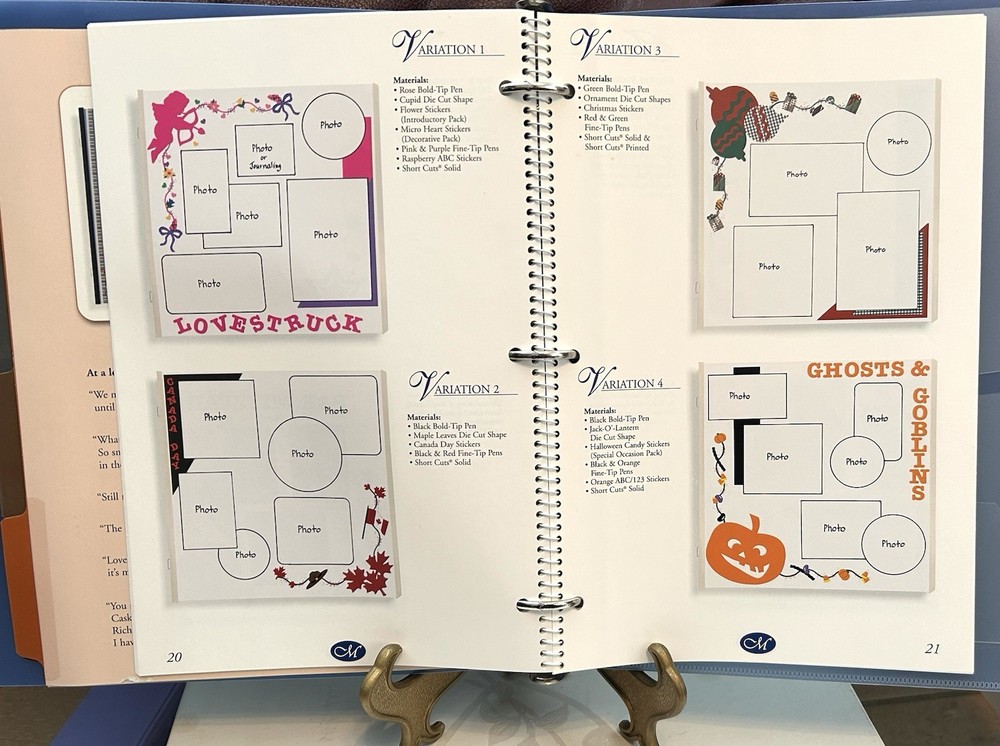 Creative Memories Page Patterns Organizer Scrapbooking 3 Ring Binder 2005
