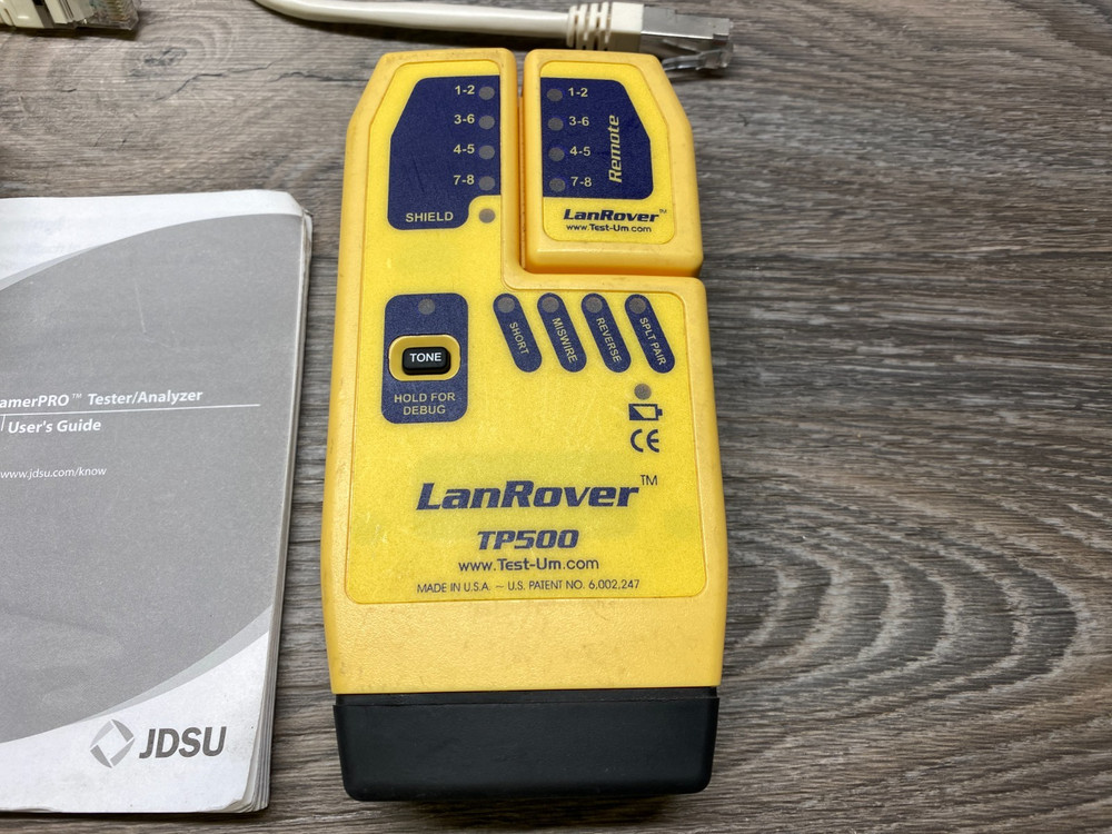LanRover TP500 CAT5 Cable Tester with Case- In working used condition