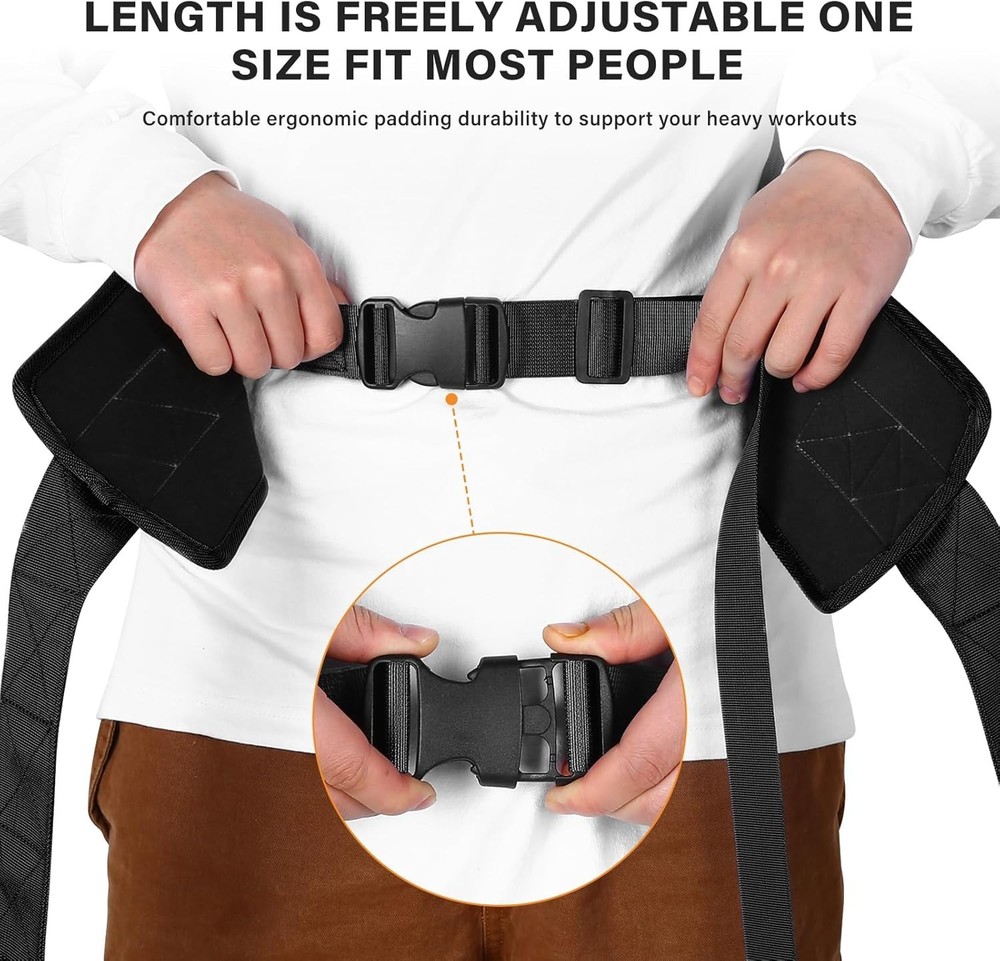 Bilbear Sled Pulling Belt,Adjustable Sled Training Waist Belt, Belt for Pulling