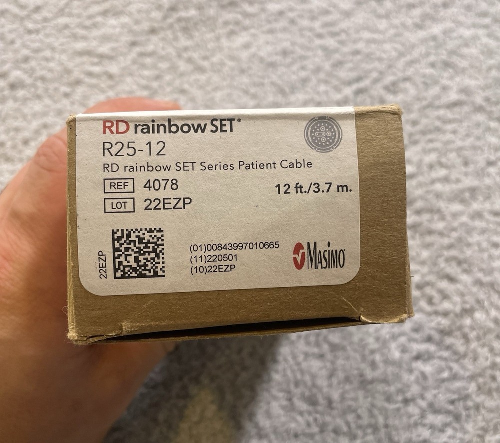 Masimo RD Rainbow SET R25-12 Patient Cable New Open Box