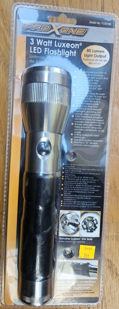 ProXOne 3 Watt Luxeon LED Flashlight 80 Lumen