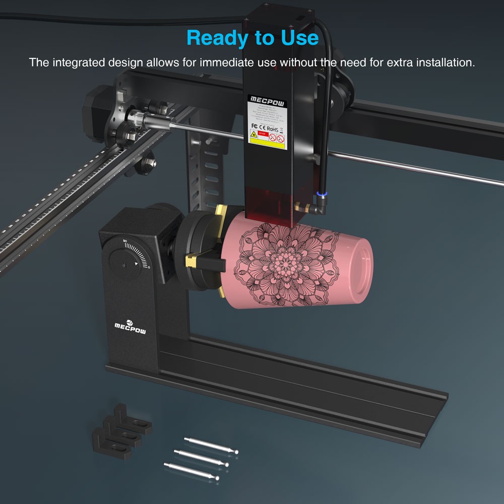 Mecpow Rotary Roller Module+Versatile Jaws,90°Angle Adjustment,360°Rotary Chunk