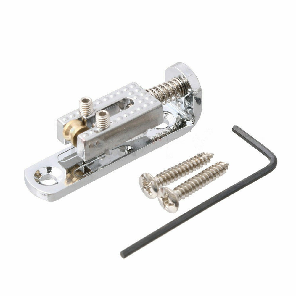 Silver Durable Single Roller Metal Bridge For 3-8 String Guitar Cigar Box Banjo
