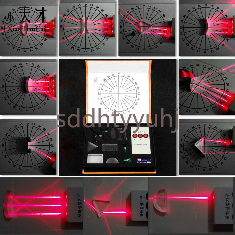 Triangular Prism Convex Lens Optics Set Physical Science Optical Experiment Box