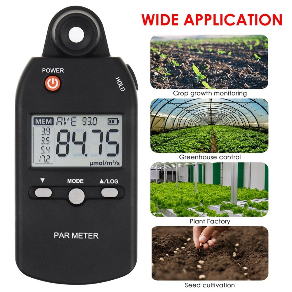 PAR Meter, Illuminance Meter, PPFD Quantum Sensor, Full Spectrum Au5785