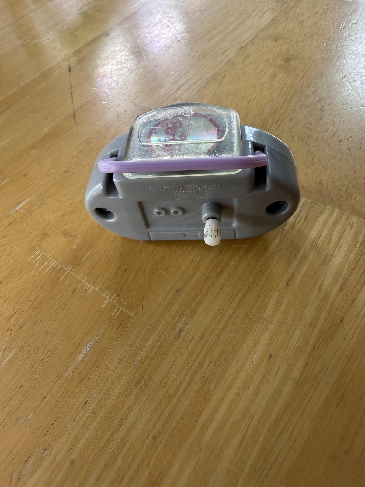 Vintage Mattel Barbie Boombox Radio Wind-Up Toy Accessory Gray Purple Doll