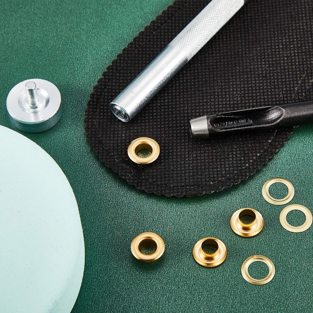 100 Sets Grommet Eyelets Tool Kit, Grommet Setting Tool and Eyelets with Setting