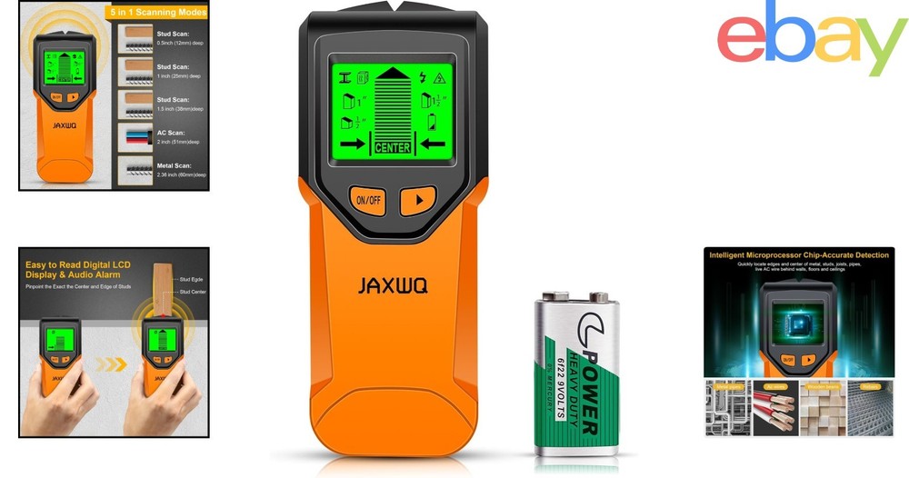 5-in-1 Stud Finder Wall Scanner with High Sensitivity Smart Chip Technology