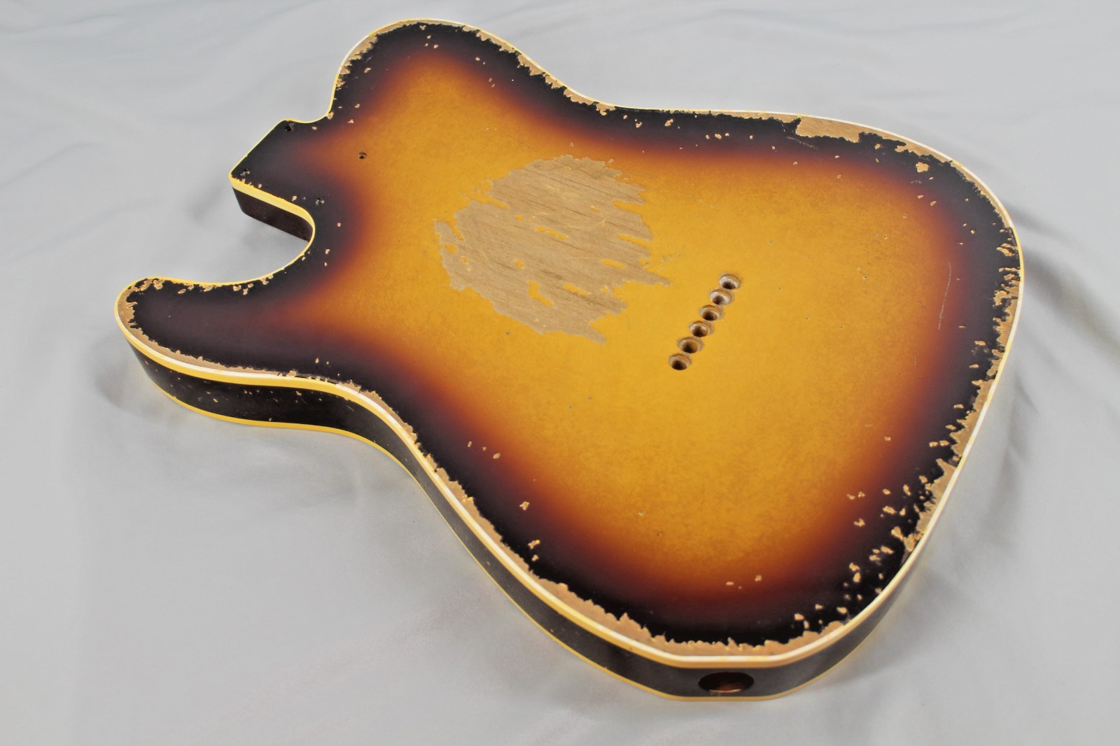 MJT Official Custom Vintage Aged Nitro Guitar Body Mark Jenny Double Bound Burst