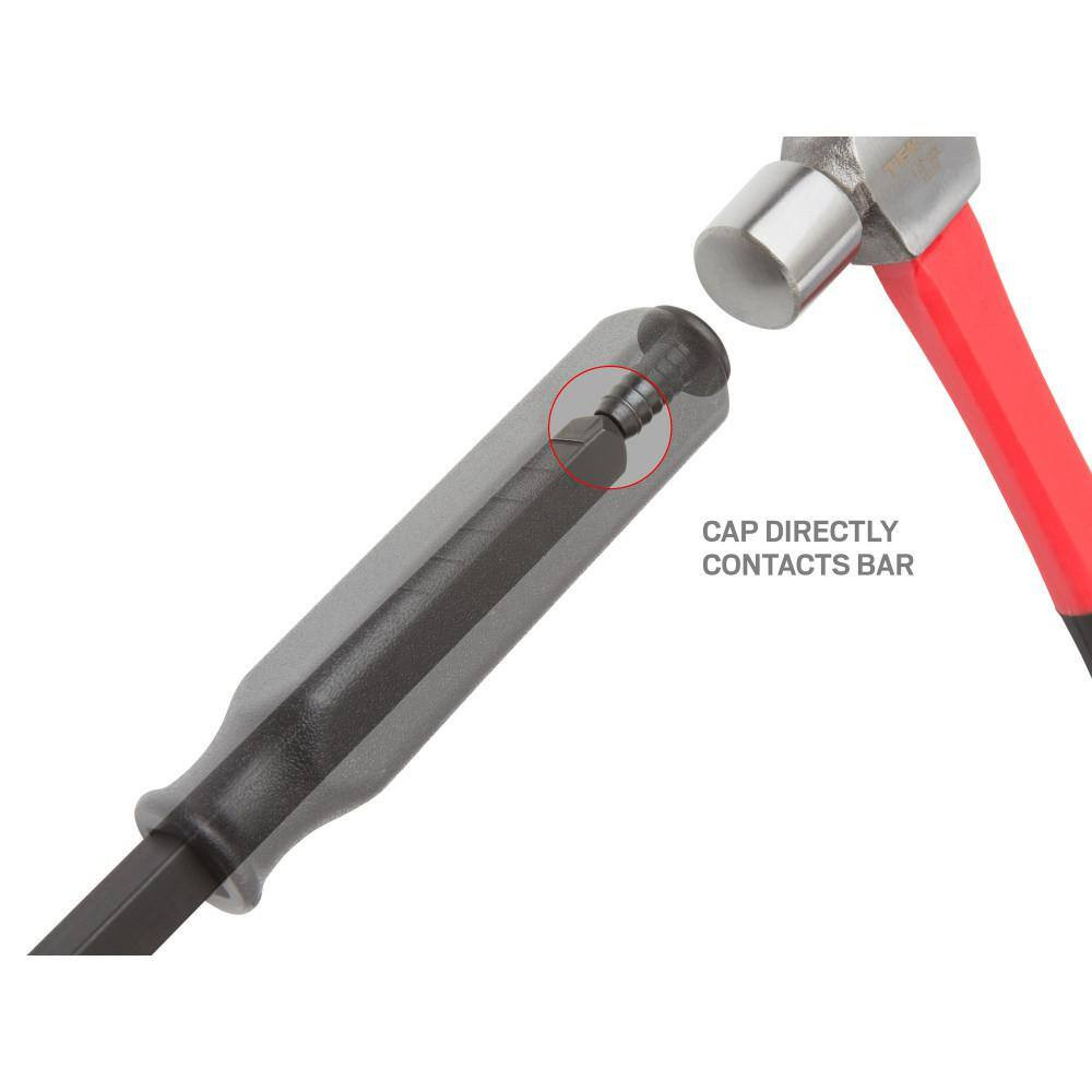 25 In. Angled End Handled Pry Bar with Striking Cap