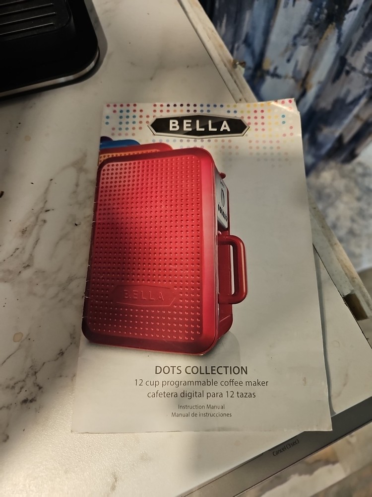 Bella Red Programmable Coffee Maker 12-Cup CM1075T-Et