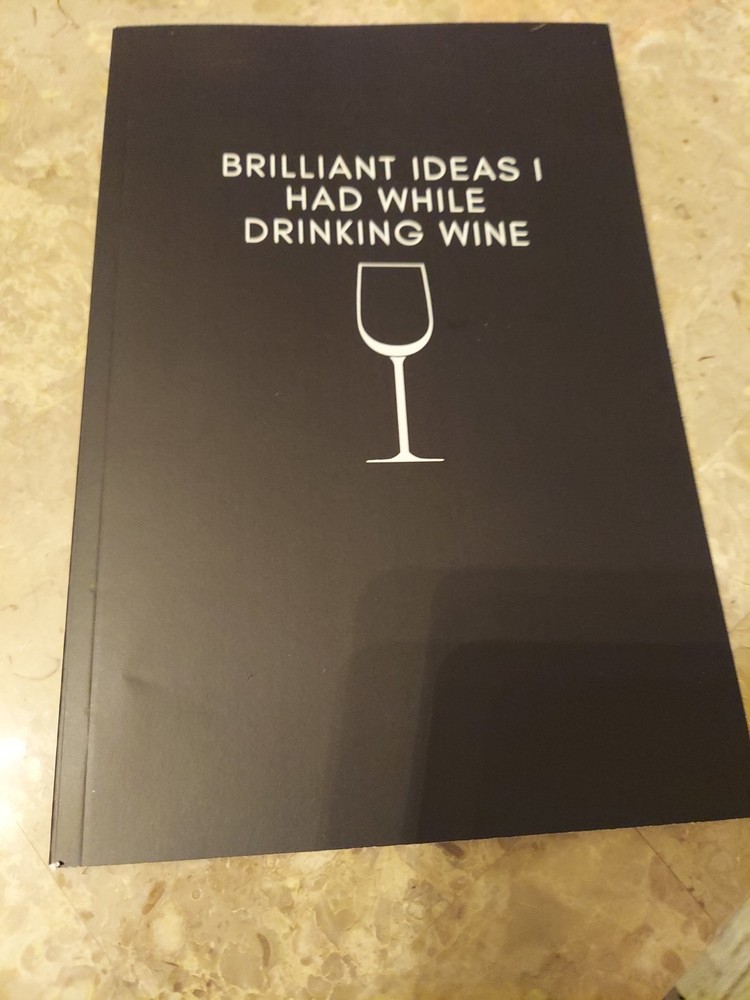 BRILLIANT IDEAS I HAD WHILE DRINKING WINE  JOURNAL NEW