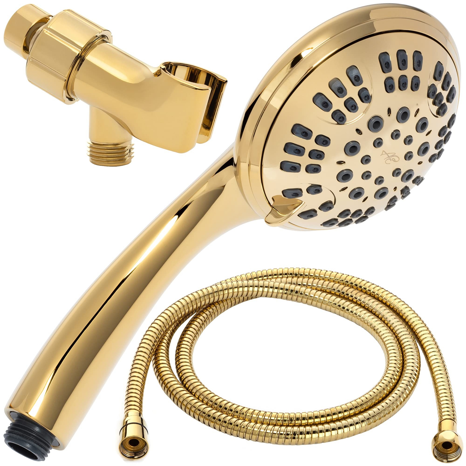 6 Function Handheld Shower Head Kit (Aqua Elegante) - Polished Brass - 1.8 GPM