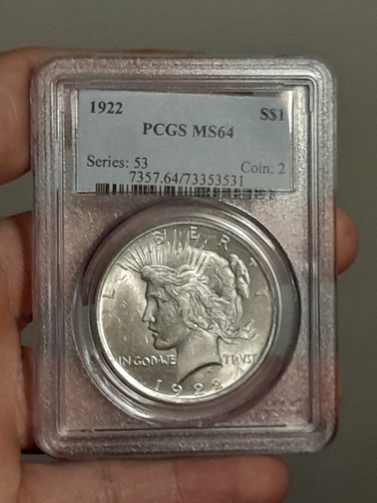 1922 Peace Silver Dollar MS64 PCGS