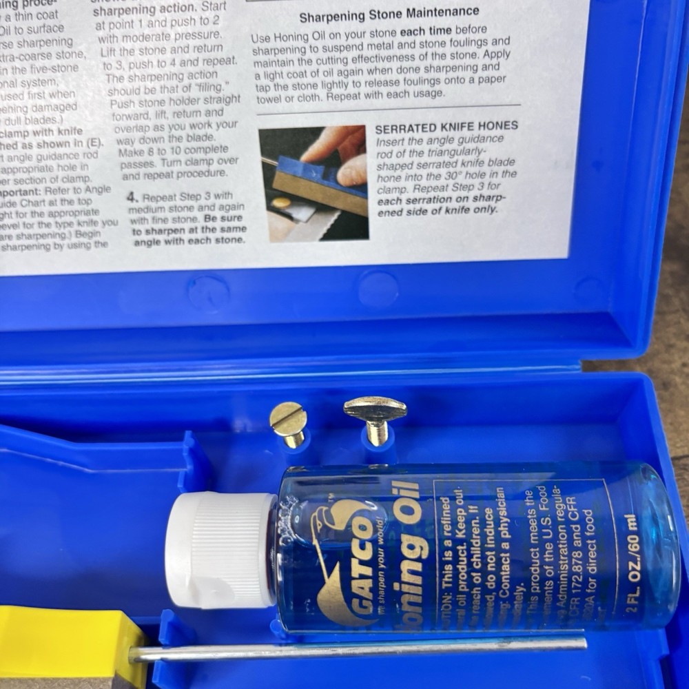 Gatco Edgemate Professional Knife Sharpening System Blue Case