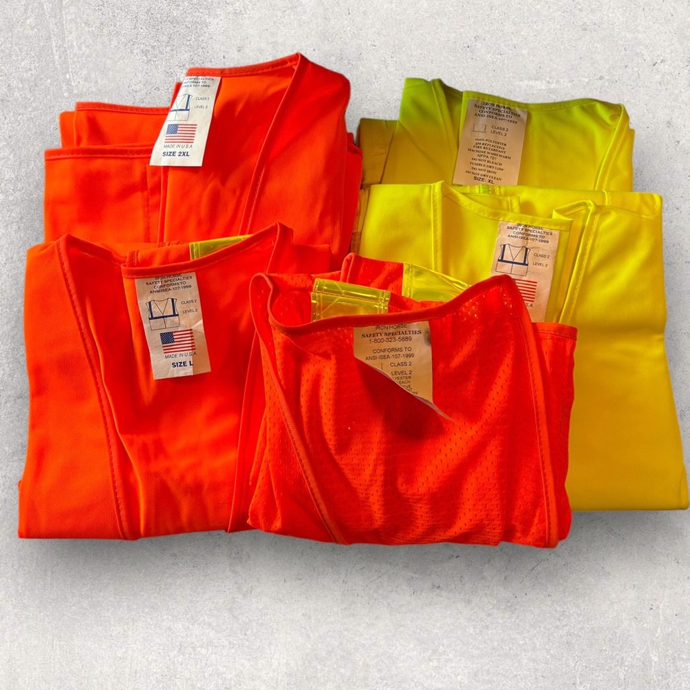 Lot of 5 Construction Vests