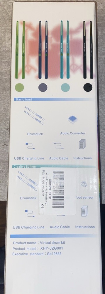 Happy Freedom Virtual Drum Kit Electronic Drum Set Open Box Never Used