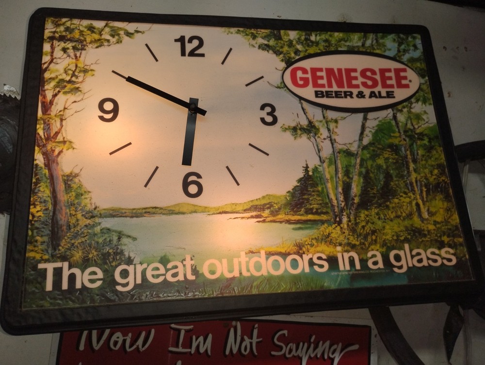 genesee beer clock vintage
