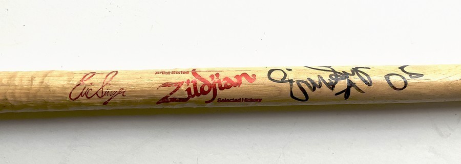 KISS Drummer ERIC SINGER Signed Used Drumstick 2005